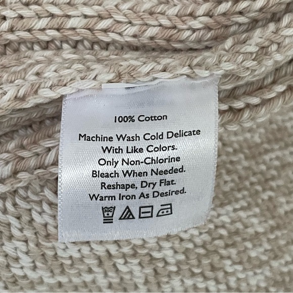 Eddie Bauer 100% cotton 3/4 sleeve oatmeal one button front cardigan size small - Picture 5 of 12